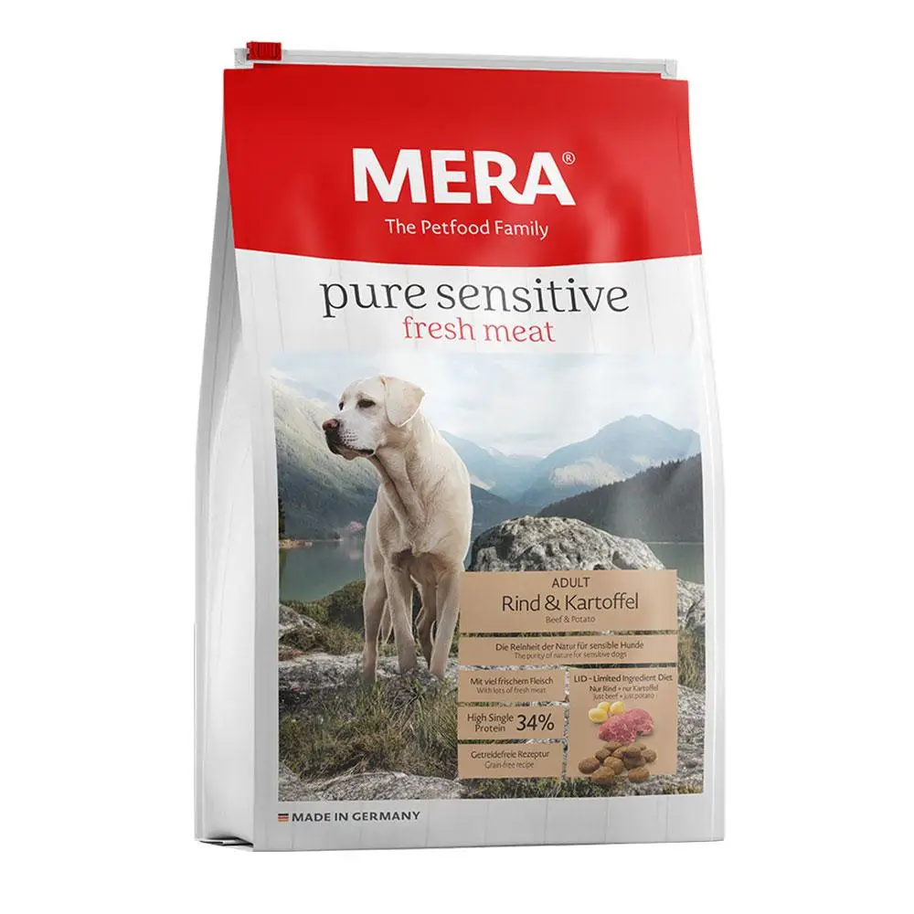 Mera ps fresh meat Rind&Kartoffel беззерновий корм для собак із свіжим м'ясом яловичини і картоплі 1 кг1