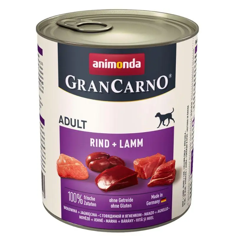 Animonda Gran Carno консерви для собак 800г (яловичина + ягня)1