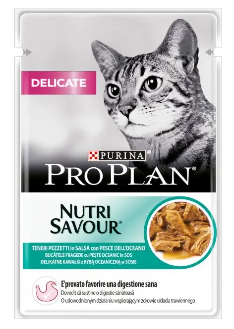 Purina Pro Plan Delicate паучі для кішок з чутливим травленням з океанічною рибою 85гх26шт1