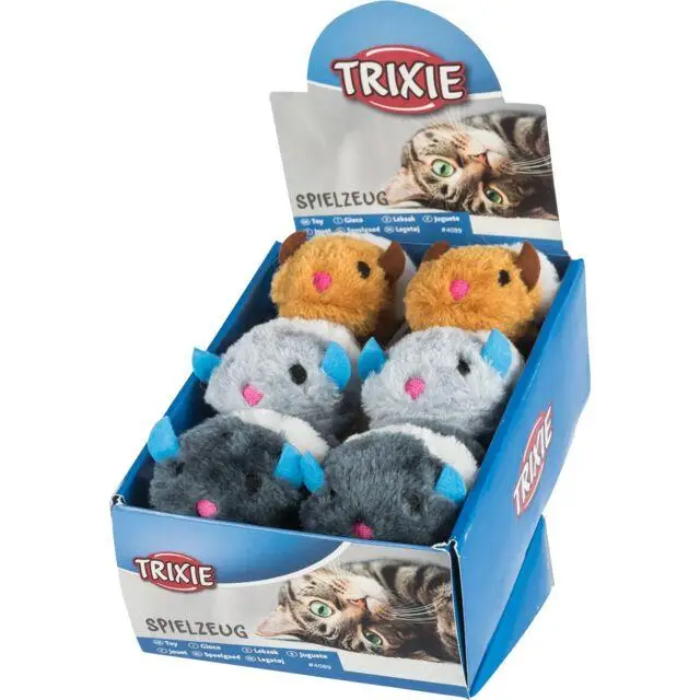 Trixie TX-4083 Миша вібрує хутряна-іграшка для кошенят2