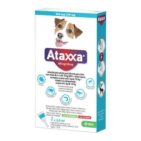 KRKA Ataxxa (Атакса) Spot On краплі від бліх та кліщів для собак 4-10 кг1