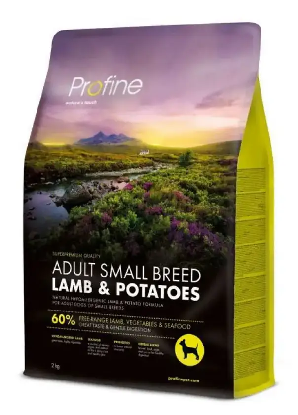 Profine Dog Adult Small корм для собак дрібних порід 2 кг (ягня і картопля)1