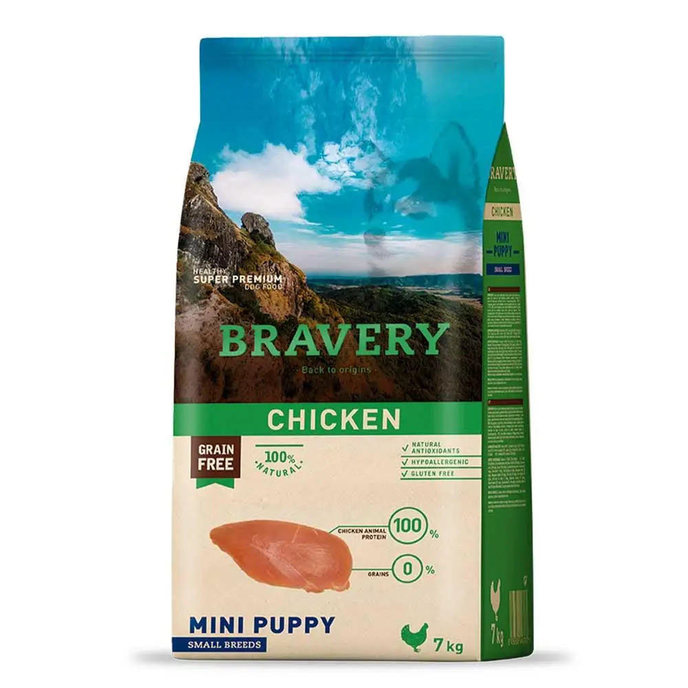Bravery Mini Puppy беззерновий корм для цуценят дрібних порід із куркою 2 кг1