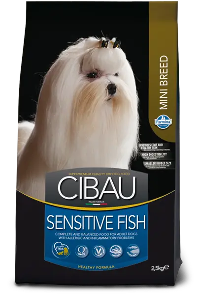 Farmina Cibau Dog Sensitive Mini корм для собак дрібних порід з чутливим травленням 2,5 кг (риба) 1