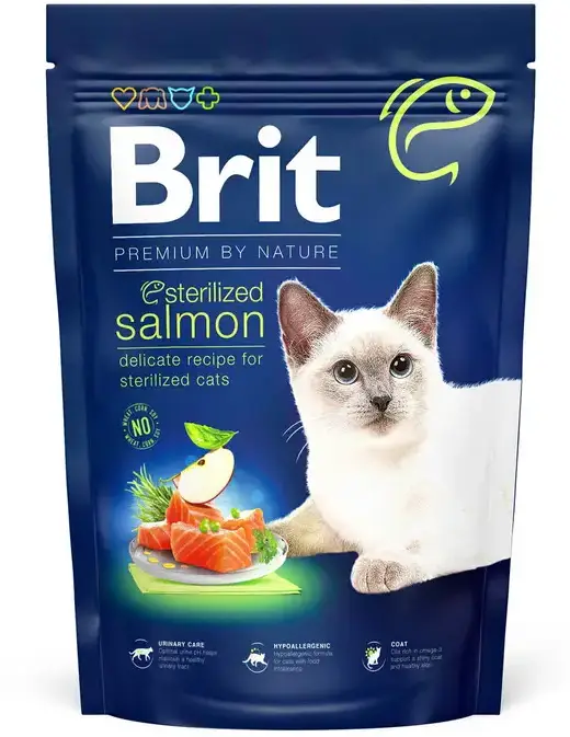 Brit Premium by Nature Cat Sterilized Salmon 1,5 кг корм для стерилізованих кішок (лосось)1
