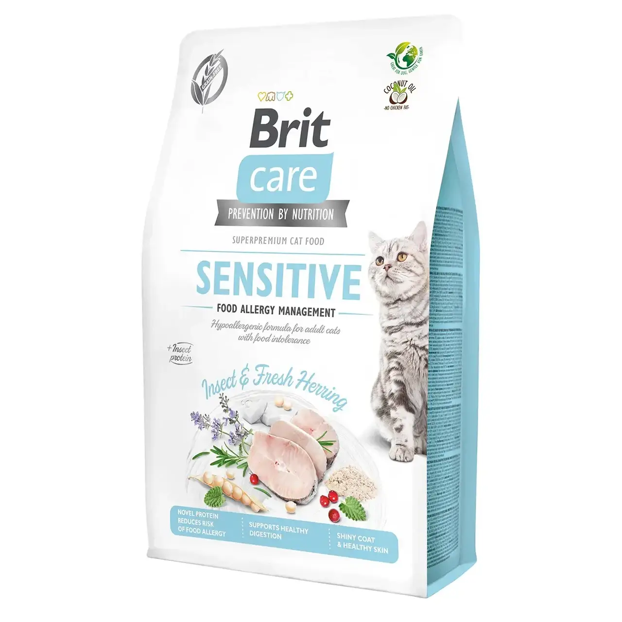 Brit Care Cat GF Insect Cat корм для кішок 2 кг (комахи та риба)1