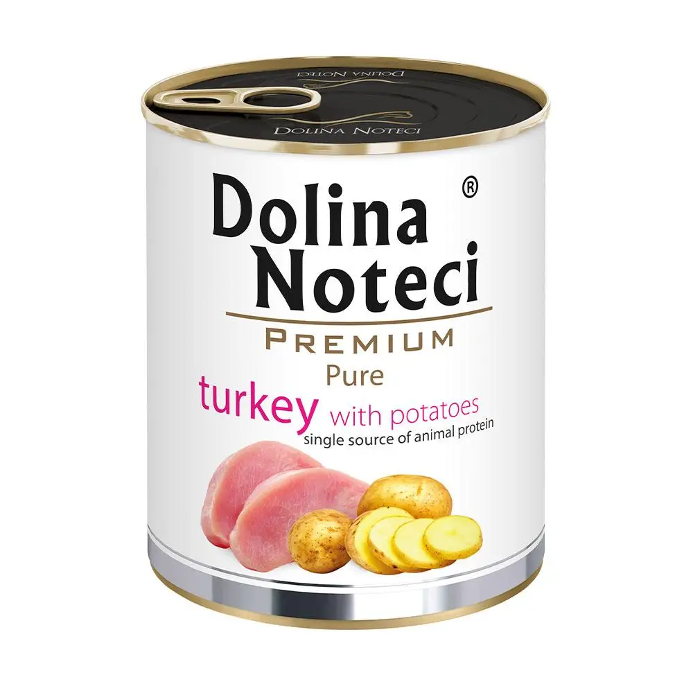 Dolina Noteci Pure консерва для собак схильних до алергії 800 г (індичка та картопля)1