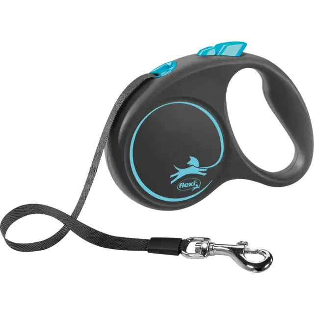 Flexi Black Design S поводок-рулетка (5м, до 15кг, стрічка)1