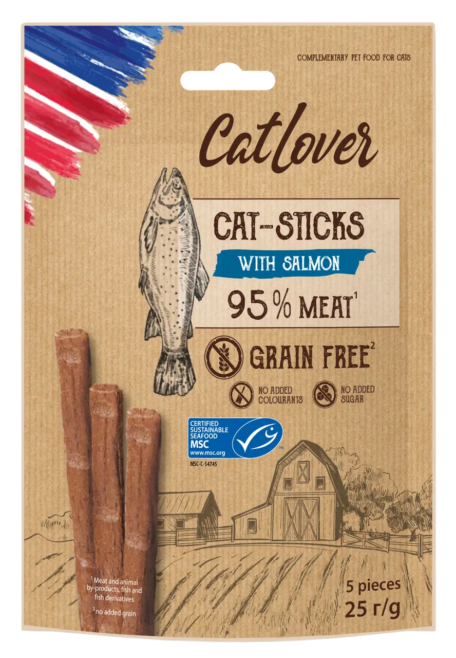 Cat Lover м'ясні палички для котів з лососем (5 шт)1