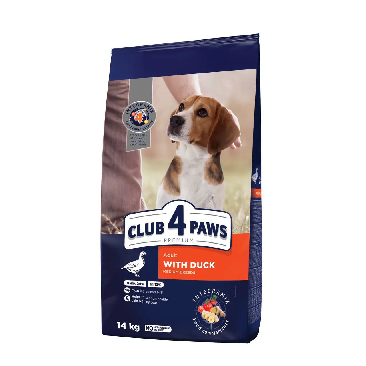 Клуб 4 Лапи Преміум корм для собак середніх порід з качкою 14 кг1
