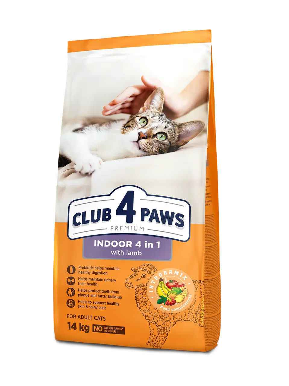Клуб 4 Лапи Преміум 4in1 корм з ягням для котів, що живуть вдома 0,6 кг (на вагу)1