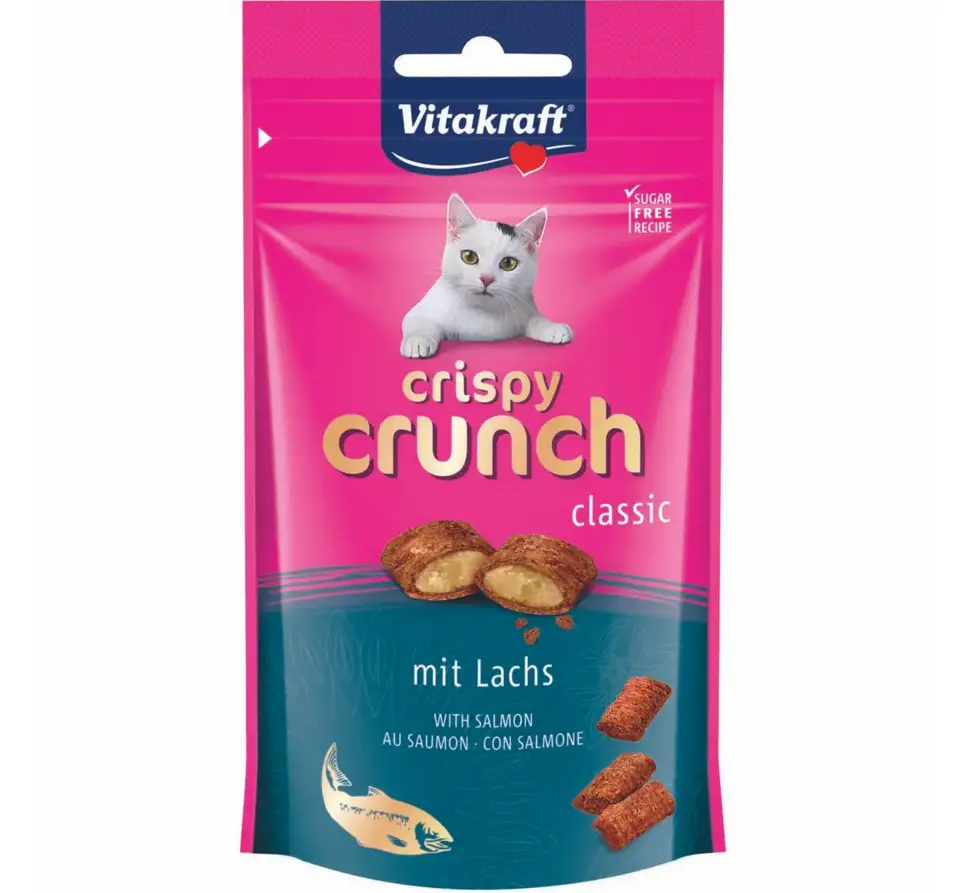 Vitakraft Crispy Crunch подушечки для котів 60 г (лосось)1