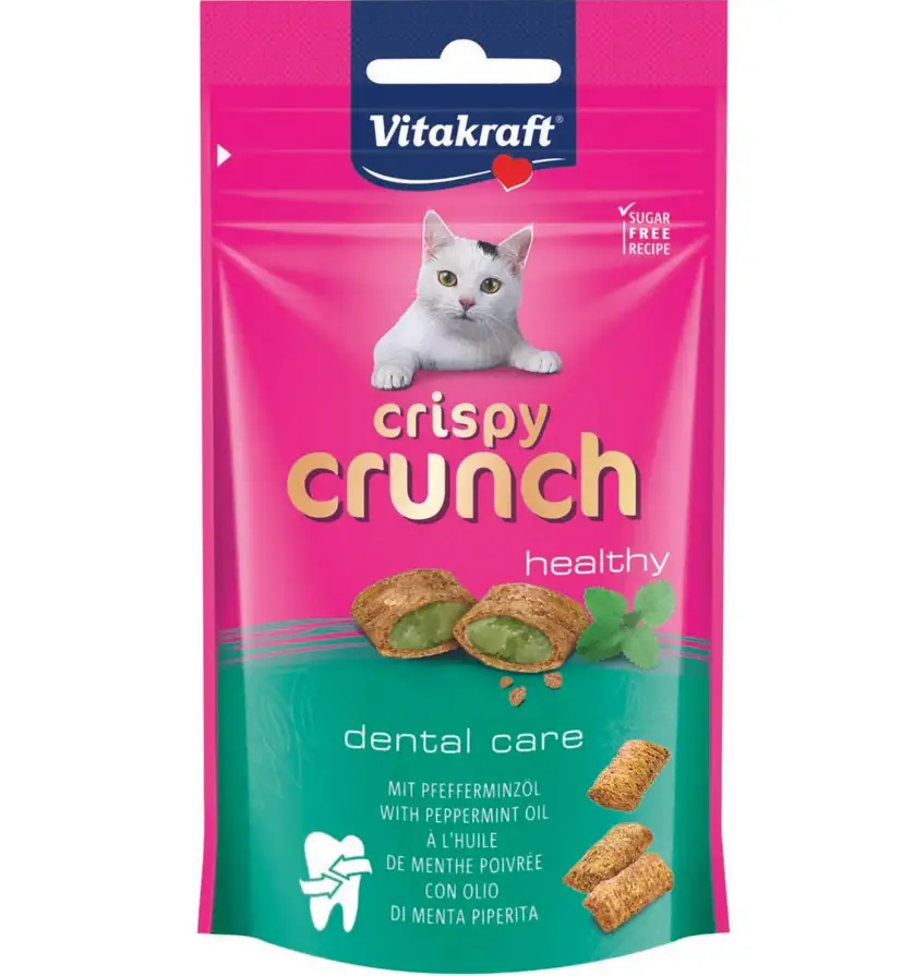 Vitakraft Crispy Crunch подушечки для зубів котів 60 г (м’ята)1