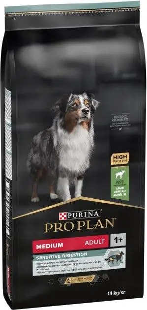 Purina Pro Plan Medium корм для собак середніх порід з ягням 14 кг1