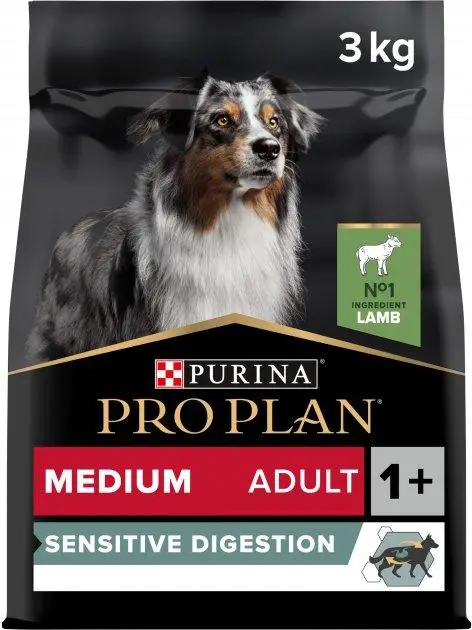 Purina Pro Plan Medium корм для собак середніх порід з ягням 3 кг1