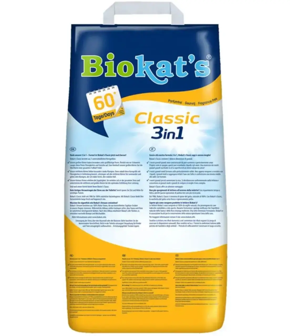 Biokat's Classic 3in1 10 л наповнювач із глини4