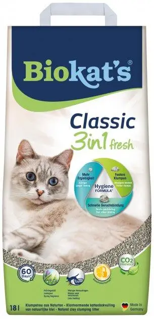 Biokat's Classic Fresh 3in1 бентонітовий наповнювач 18 л1