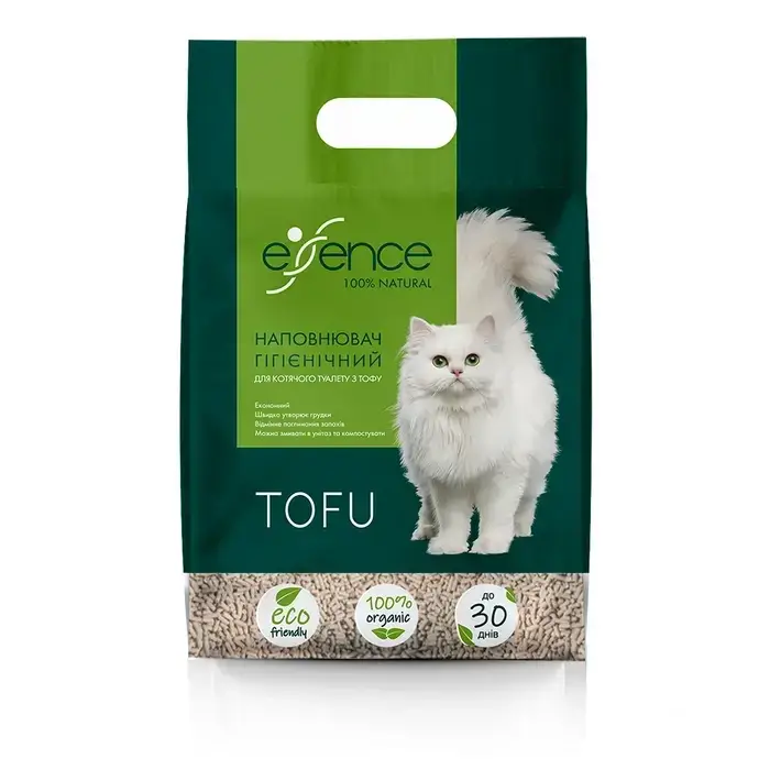 Essence Tofu наповнювач для котячого туалету 6 л (без запаху)2