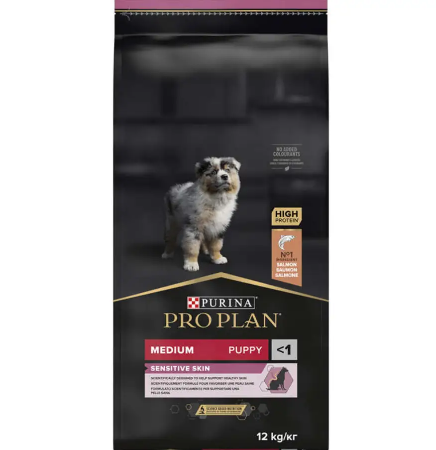 Purina Pro Plan Puppy Medium Optiderma 12кг - для цуценят середніх порід з лососем1