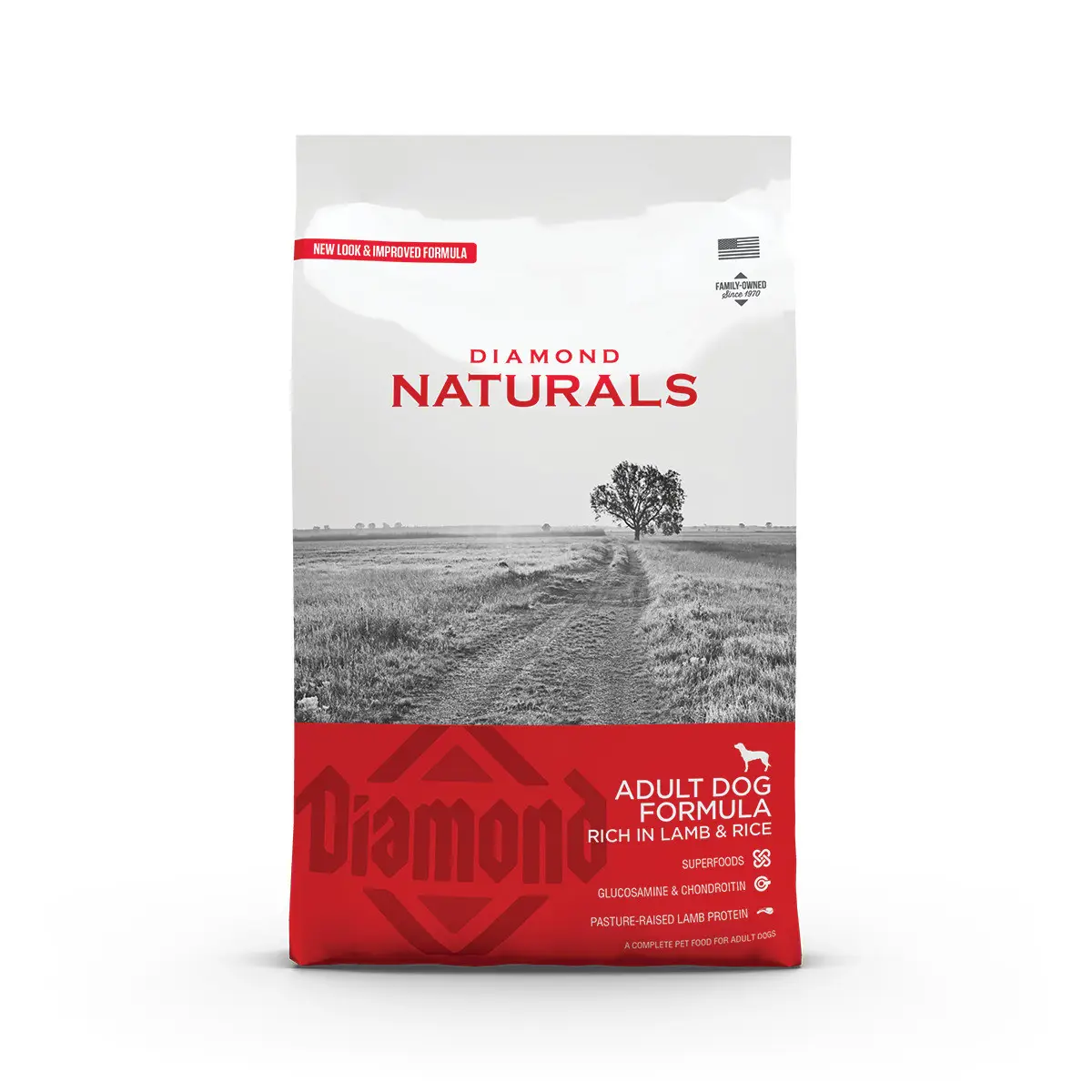 Diamond Naturals Adult Dog Lamb&Rice корм для собак з м’ясом пасовищних ягнят і суперфудами 15 кг1