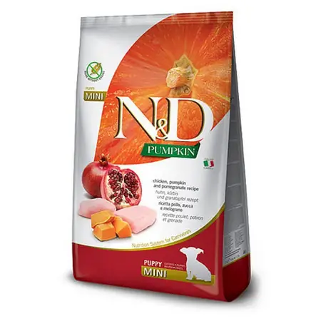 Farmina N&D Pumpkin Chicken&Pomegranate Puppy Mini беззерновой корм для цуценят дрібних порід з куркою 2,5 кг1