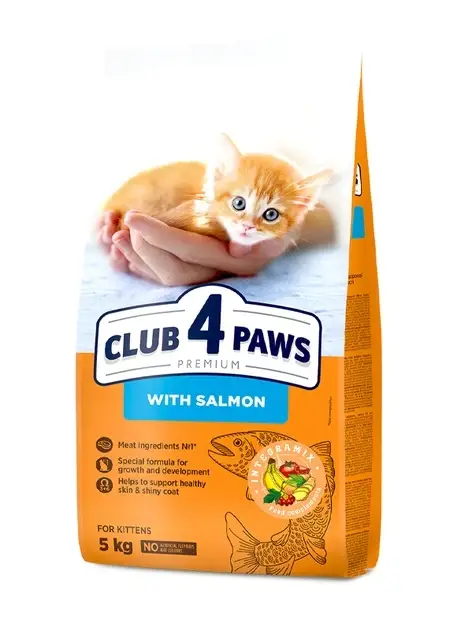 Клуб 4 лапи Преміумкорм для кошенят 5 кг (лосось)1