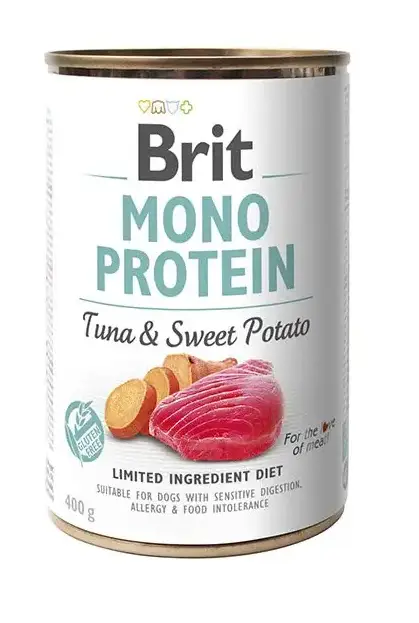 Brit Mono Protein Dog 400г з тунцем і бататом1