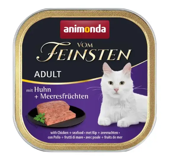 Animonda Vom Feinsten консерви для котів 100г (курка + морепродукти)1