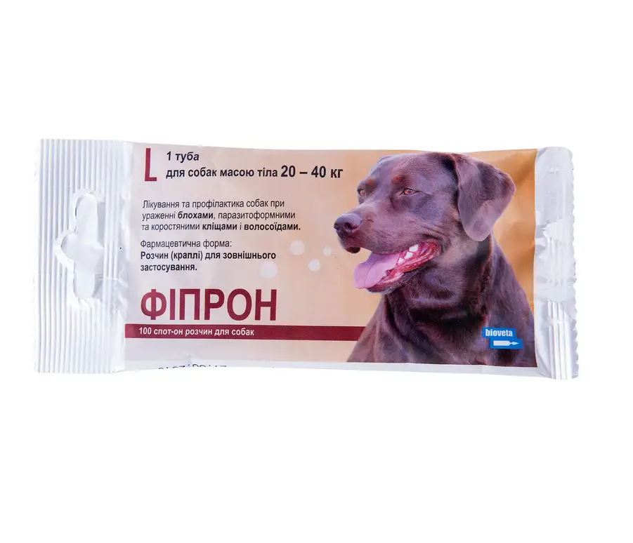 Фипрон спот-он L - краплі від бліх та кліщів для собак вагою 20-40 кг (1піпетка)1