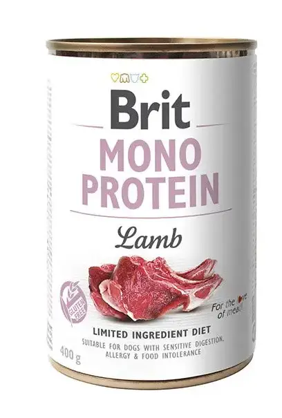 Brit Mono Protein 400 г консерва для собак (ягня)1
