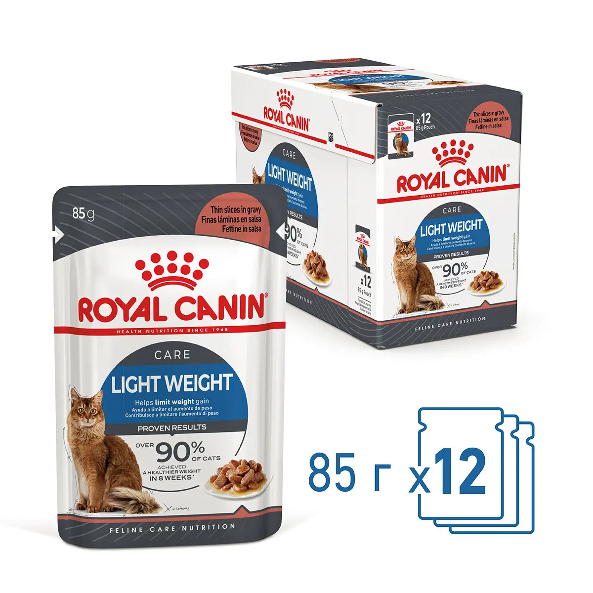 Royal Canin Light Weight паучі для котів при ожирінні та надмірній вазі 85г*12шт1