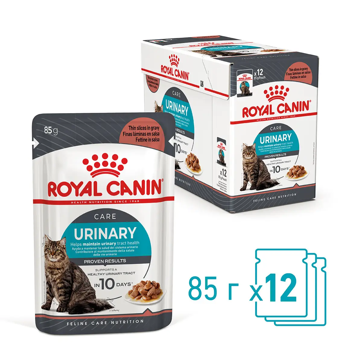 Royal Canin Urinary Care в соусі 85г * 12 шт - паучі для кішок, профілактика сечокам'яної хвороби1