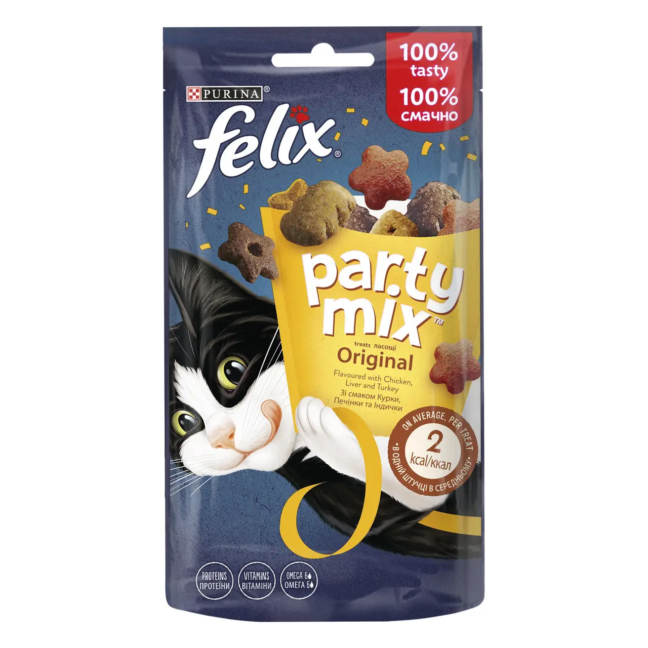 Felix Party Mix Original - ласощі для котів 60 г (м'ясний мікс)1