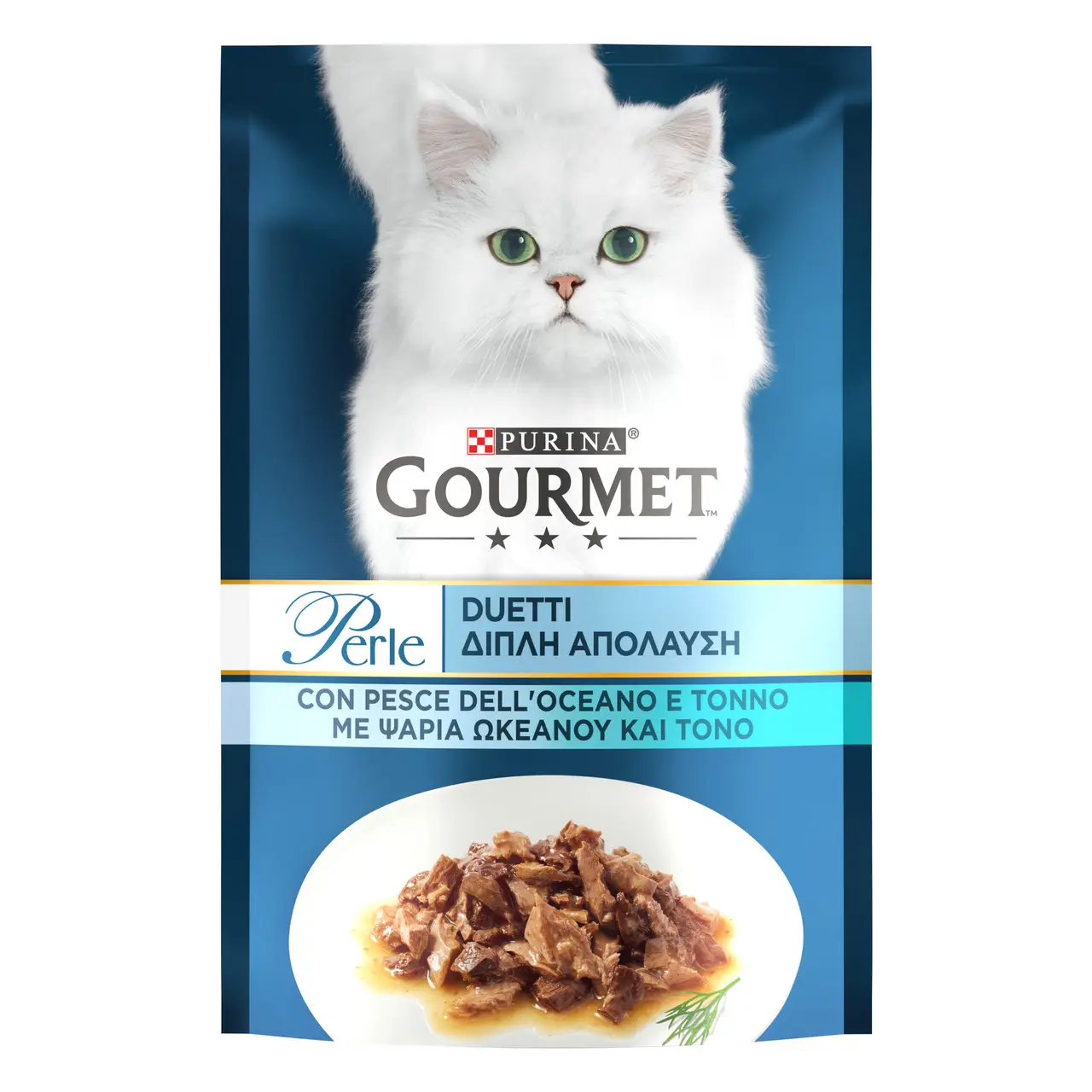 Purina Gourmet Perle Duo паучі для котів 85 г * 24шт (океанічна риба і тунець)1