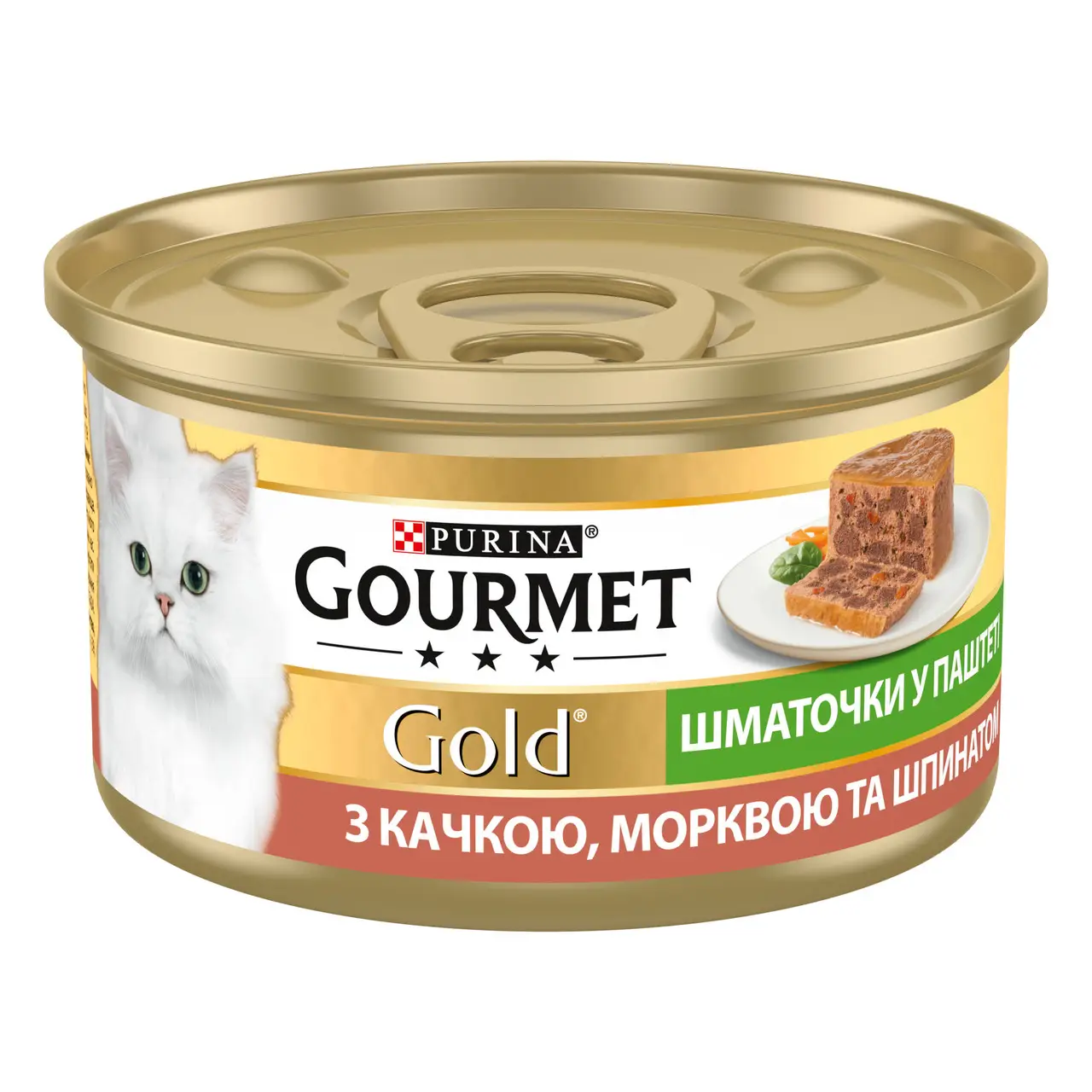 Gourmet Gold кусочки у паштет з качкою, морквою і шпинатом 85г1