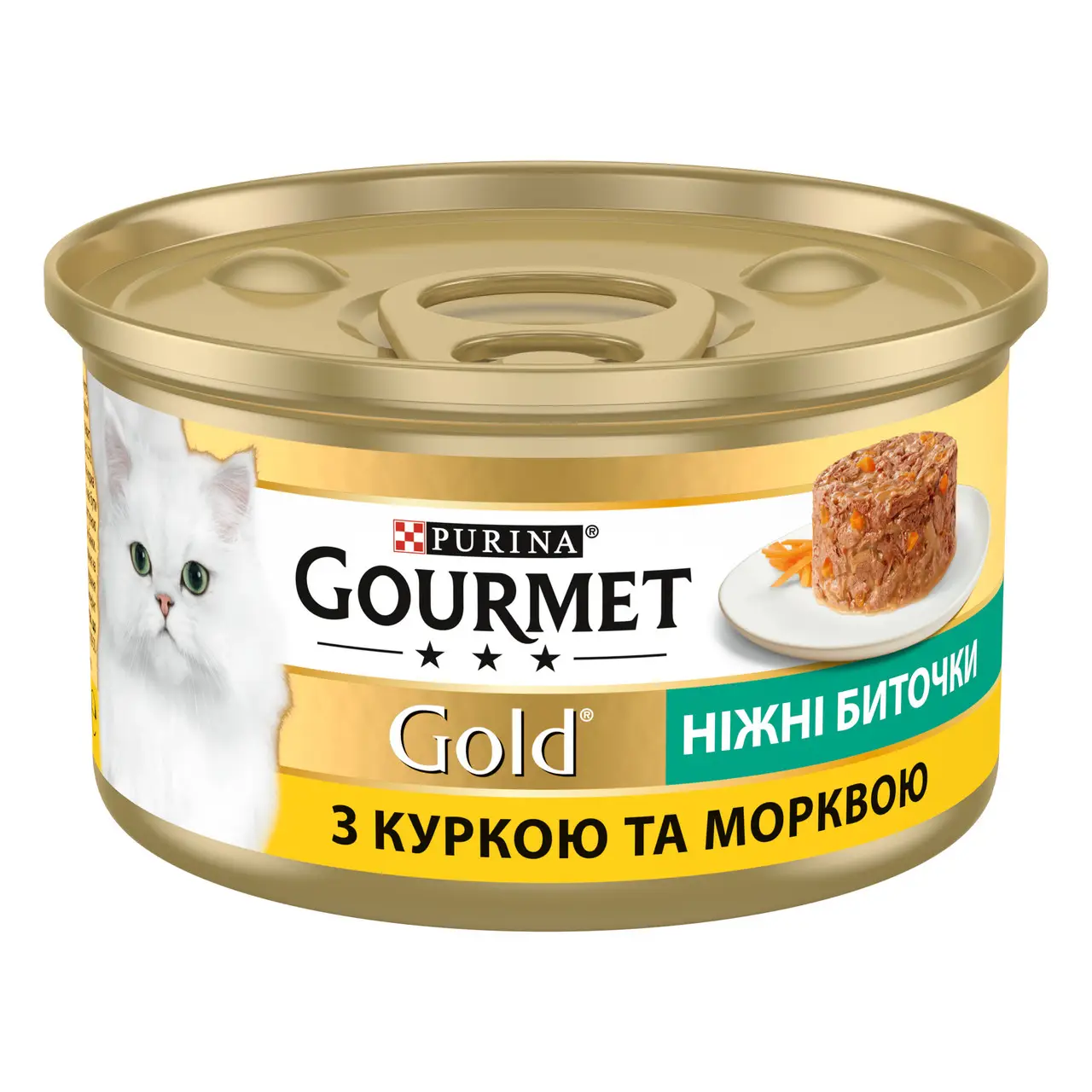 Gourmet Gold биточки с курицей и морковью 85г консерва для кошек1