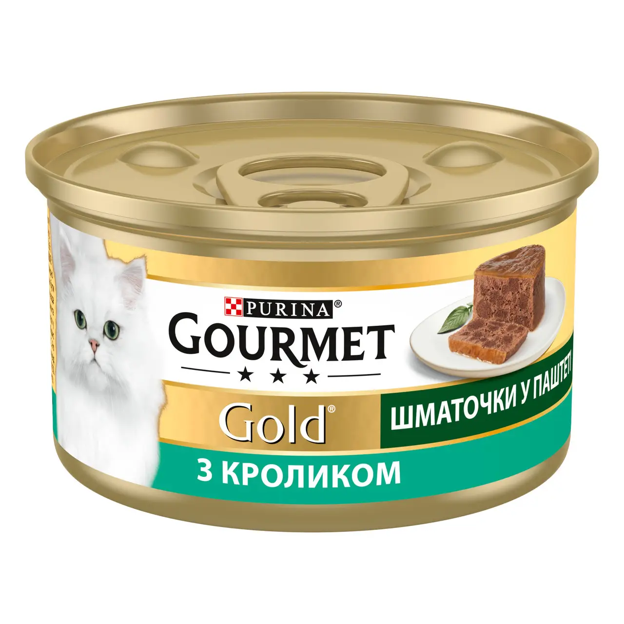 Gourmet Gold шматочки у паштеті з кроликом 85г для котів1