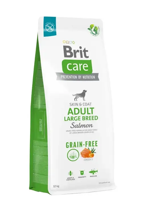 Brit Care Dog Grain-free Adult Large Breed беззерновой корм для собак великих порід 12 кг (лосось)1