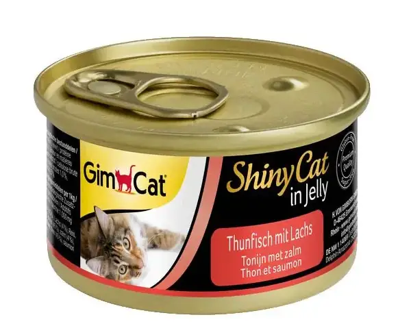 GimCat Shiny Cat консерви для кішок 70г (тунець і лосось)1