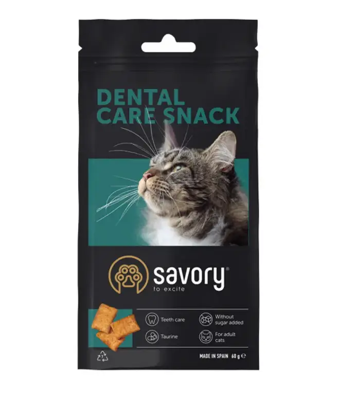 Savory Snack Dental Care ласощі для котів 60 г (подушечки для гігієни зубів)1