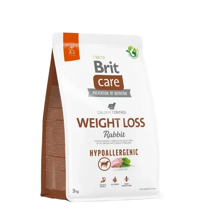 Brit Care Dog Hypoallergenic Weight Loss корм для собак із зайвою вагою 3 кг (кролик)1