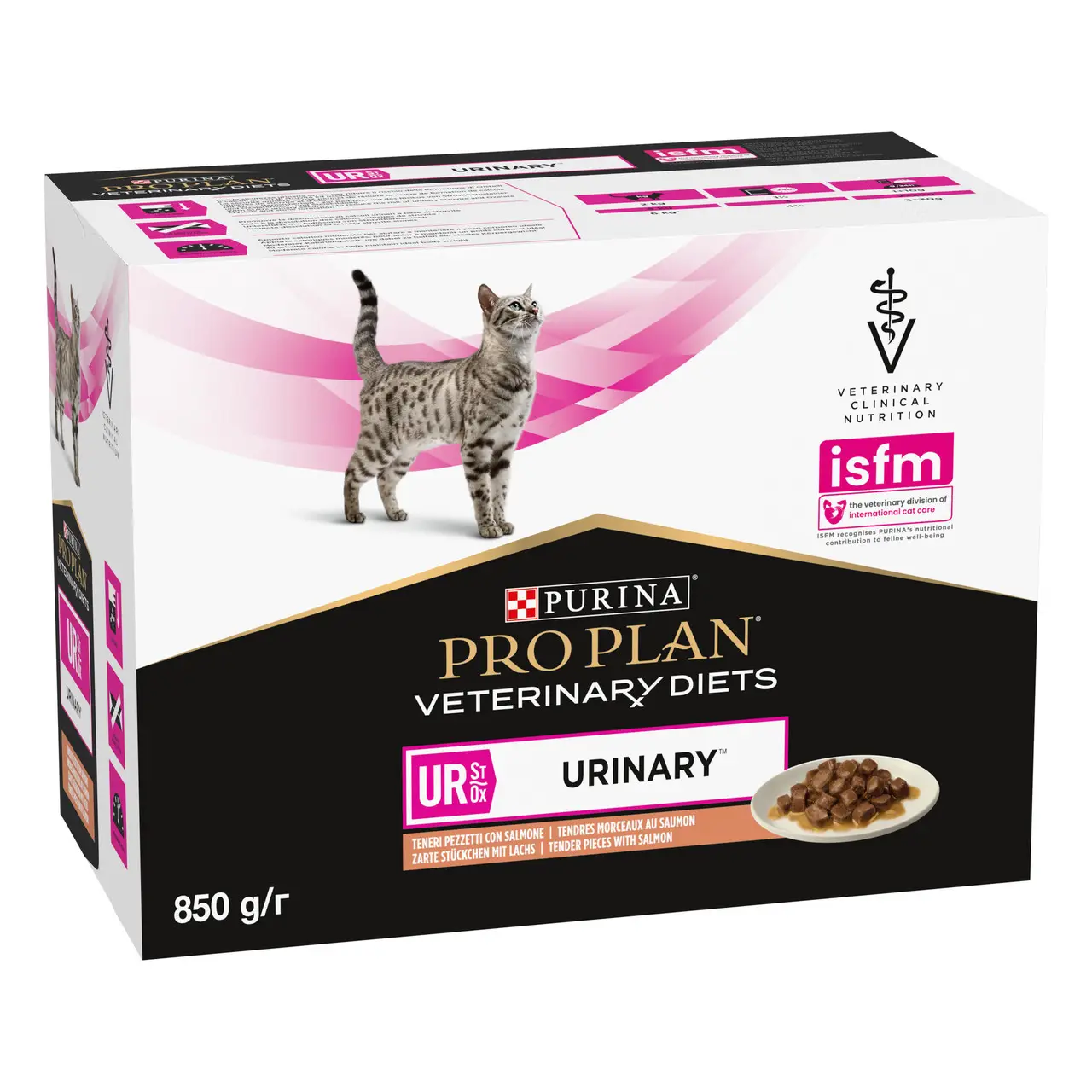 Purina Pro Plan Veterinary Diets UR лікувальний корм для котів c сечокам'яною хворобою 85г * 10шт (лосось)1