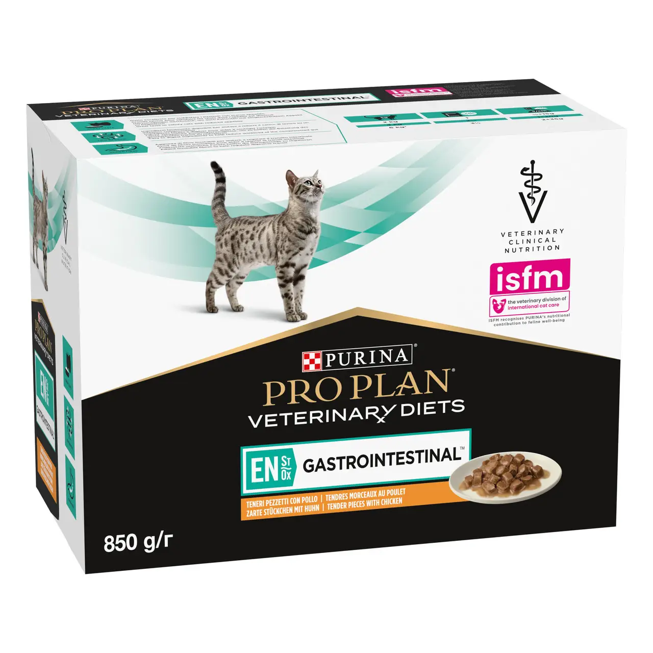 Purina Pro Plan Veterinary Diets EN - вологий корм для кішок при хворобах шлунково-кишкового тракту з куркою 85г * 10шт1