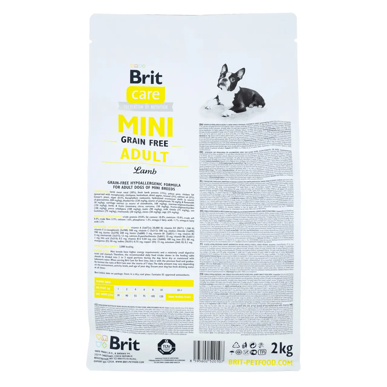 Brit Care Mini Adult Lamb 2кг -беззерновий корм з ягням для дорослих собак малих порід3