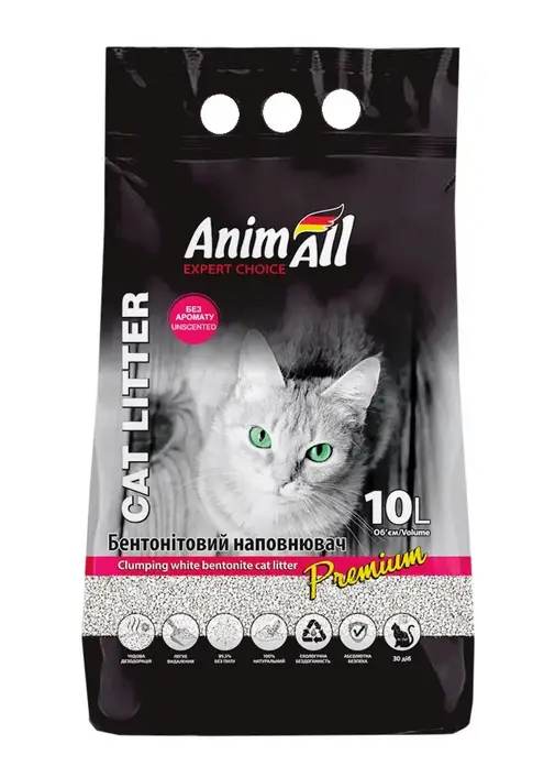 AnimAll бентонітовий наповнювач 10 л (без запаху)1