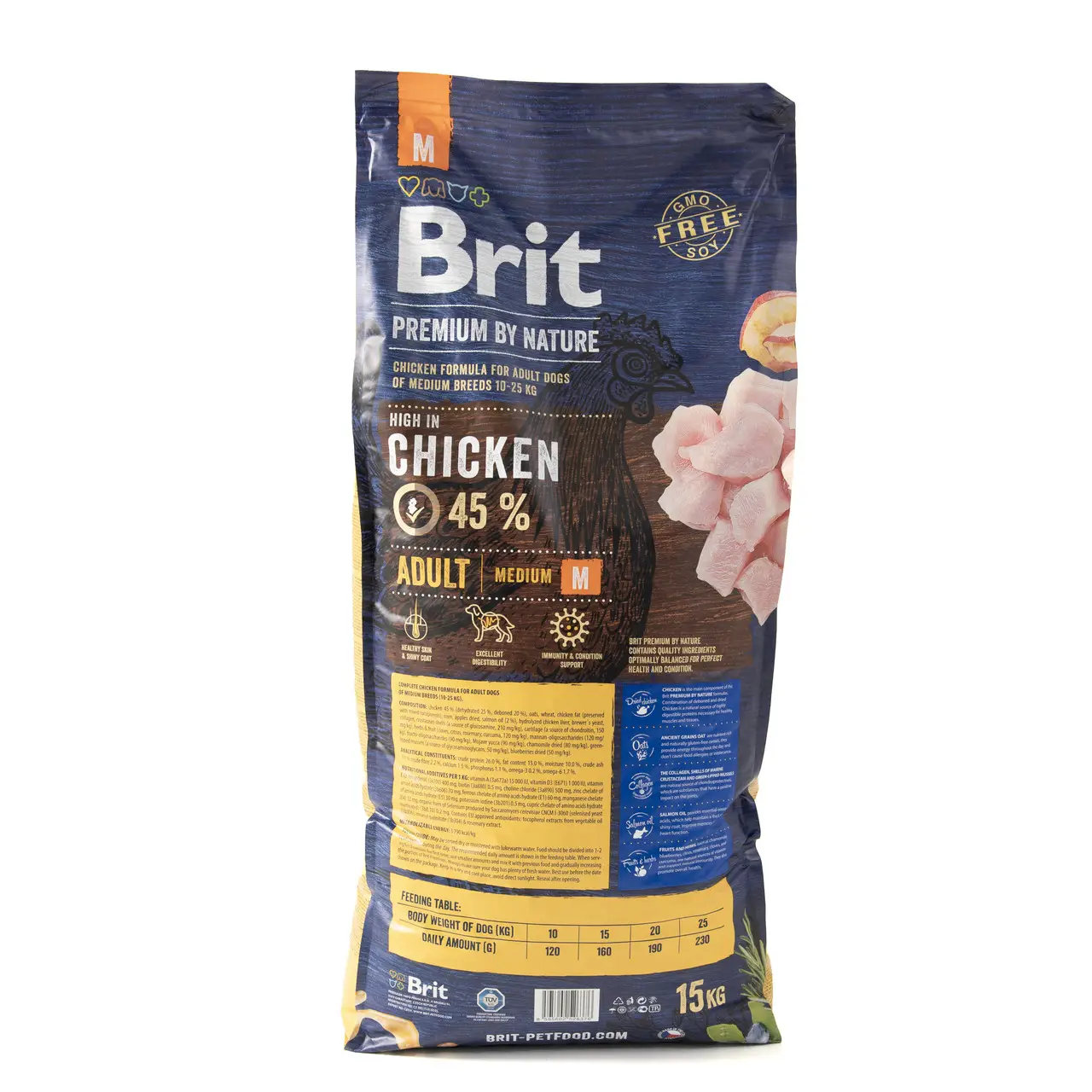 Brit Premium Adult M 15кг корм для собак середніх порід5