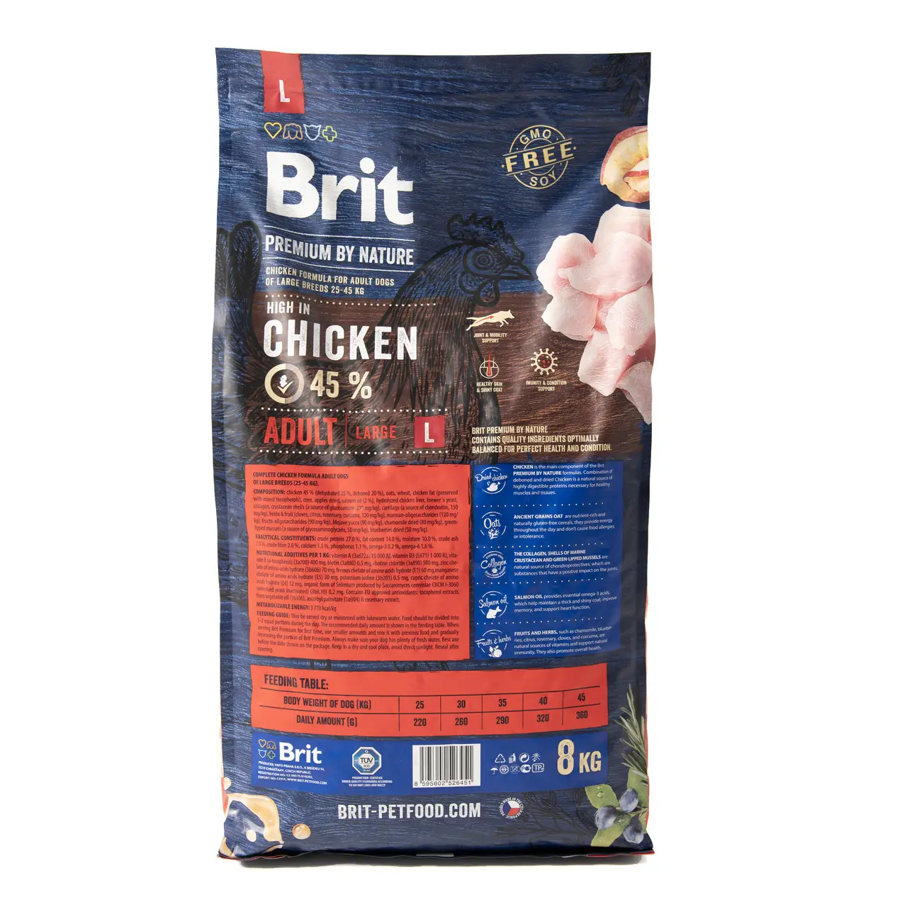 Brit Premium Adult L 8кг-корм для собак великих порід2