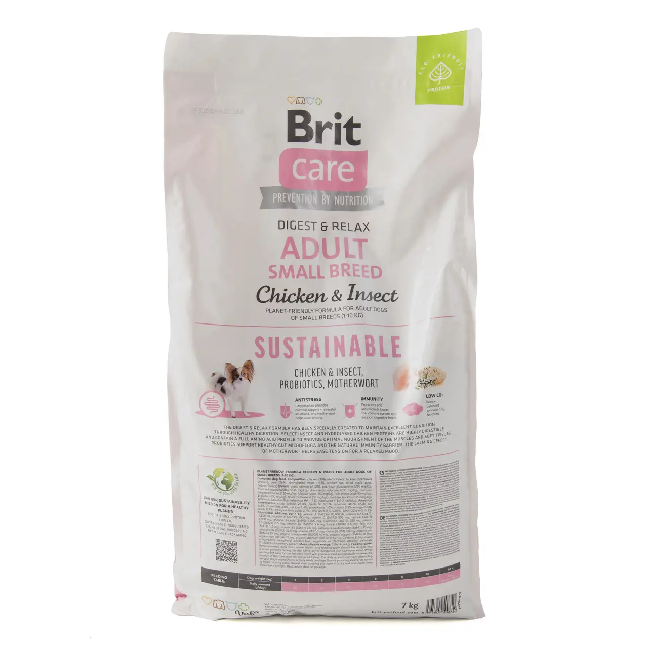 Brit Care Sustainable Adult Small Breed 7кг - корм для собак дрібних порід (курка та комахи)2