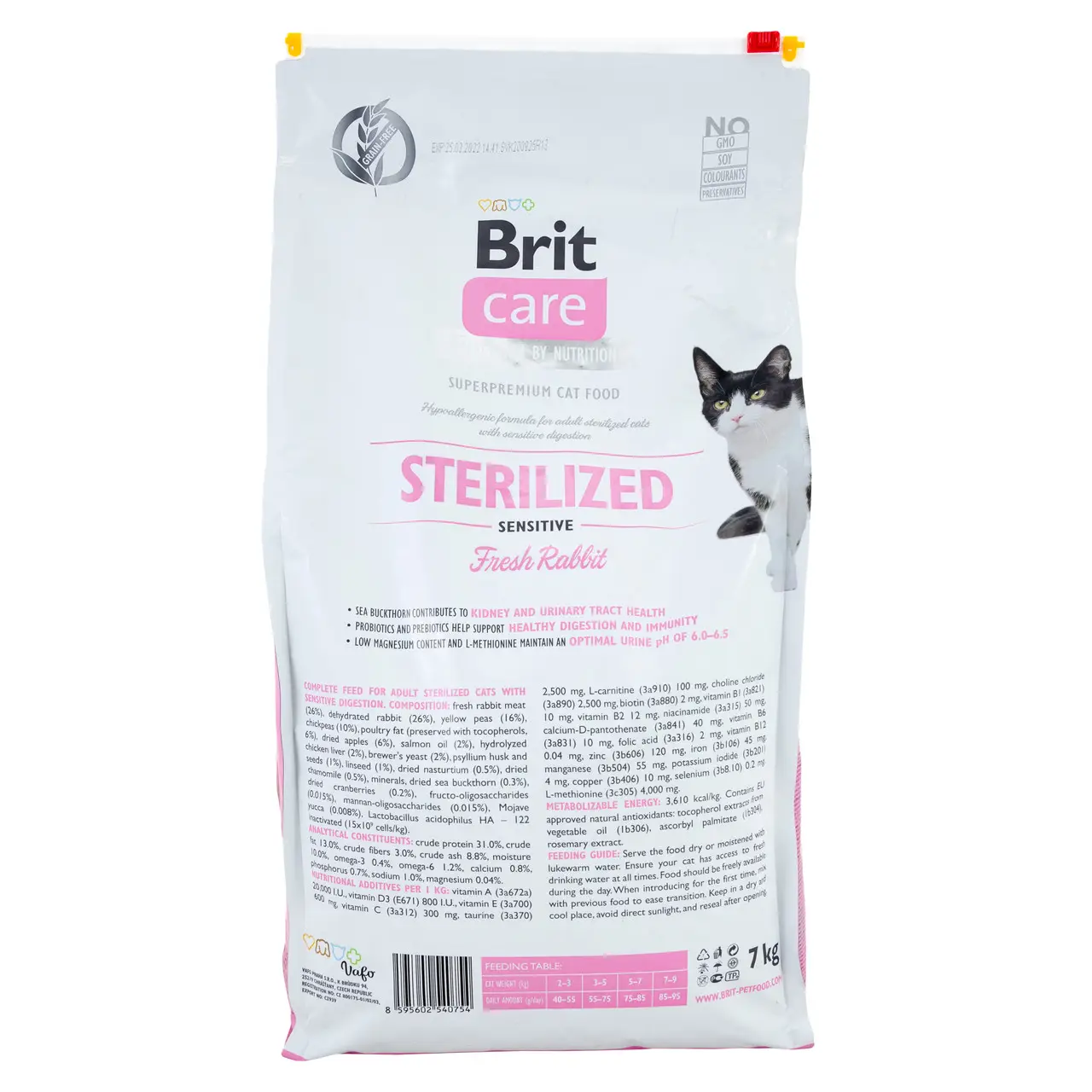 Brit Care Cat GF Sterilized Sensitive, 7 кг (чутливості травлення для стерелізованних)3