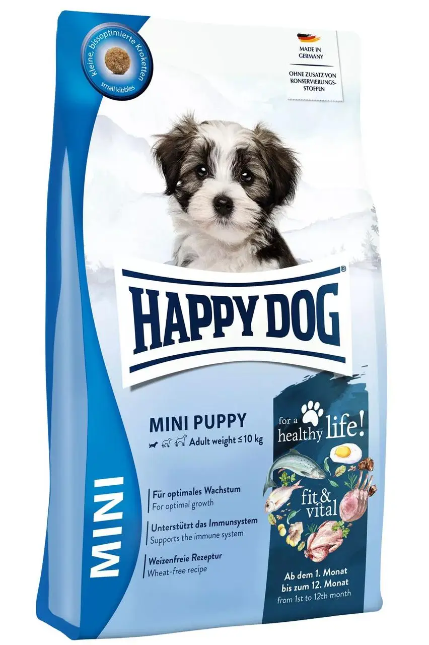 Happy Dog Fit and Vital Mini Puppy корм для цуценят малих порід 4 кг1